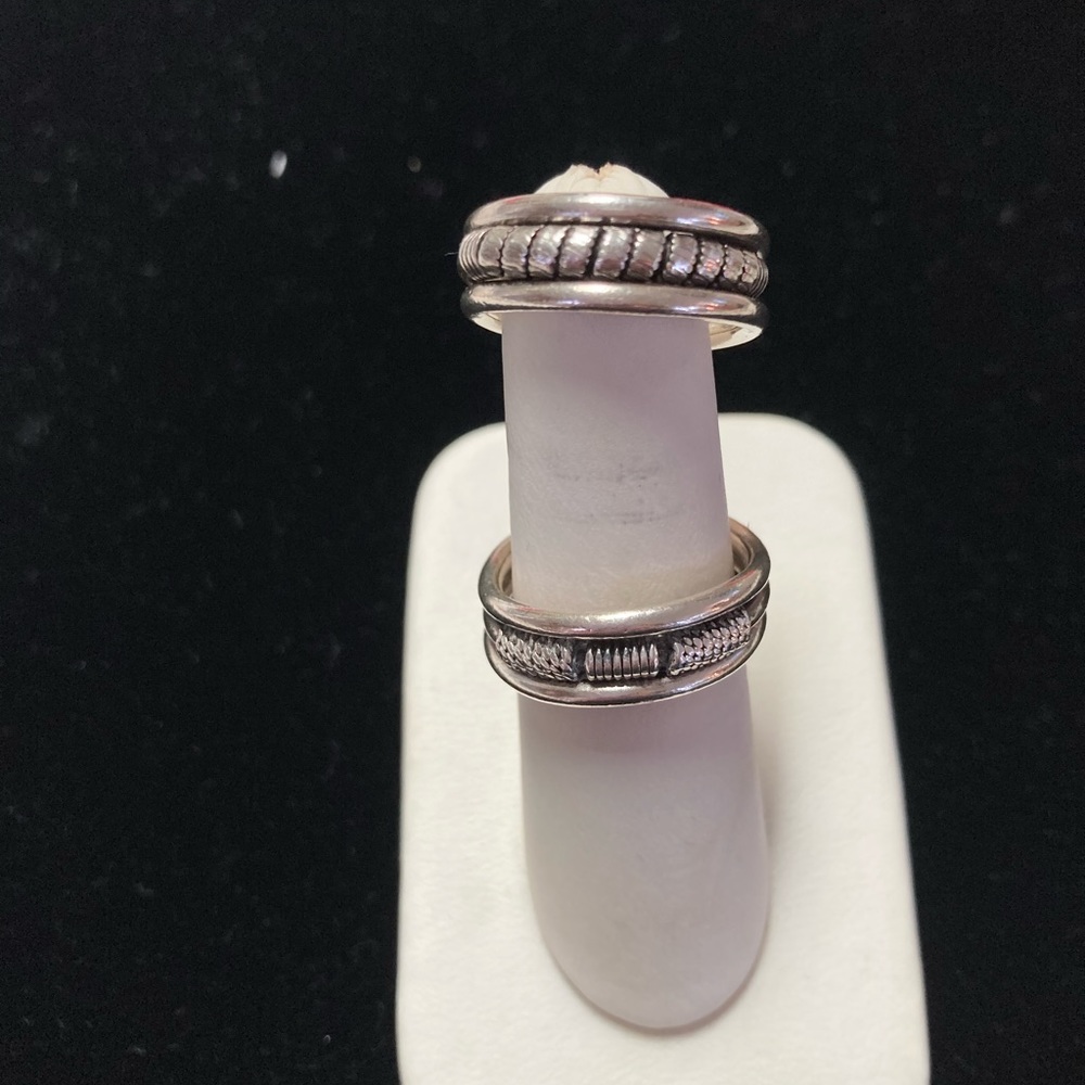 921 FAS Silver rings 2 designs to pick from Top ring Sz 6 Bottom ring Size 8